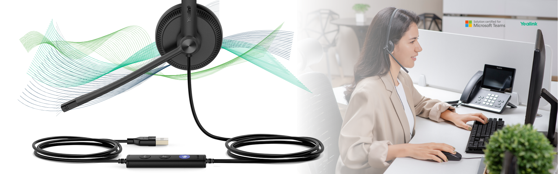 YEALINK HEADSET UH34 PARA VIDEOCONFERENCIA